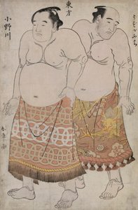 Ritratti a Figura Intera di Lottatori del Gruppo Orientale, raffiguranti Uzugafuchi e Onagawa