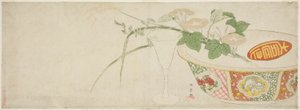 Piante, ciotola di porcellana e calice di vetro da Katsukawa Shunsho