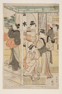 Preparativi per una festa da Katsukawa Shunsho