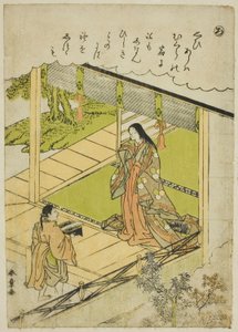 "Ro": Alga marina, dalla serie "Racconti di Ise in immagini broccate alla moda (Furyu nishiki-e Ise monogatari)" da Katsukawa Shunsho