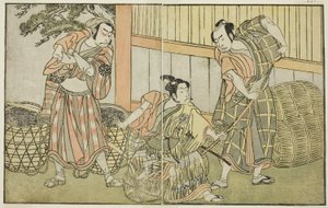 La commedia Kuni no Hana Ono no Itsumoji, rappresentata al Teatro Nakamura nell