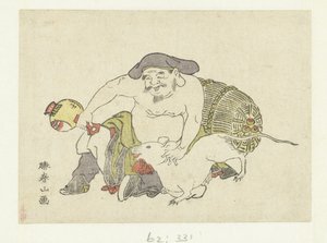 Daikoku e il suo ratto da Katsukawa Shunzan