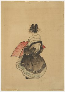 Bellezza elegante (Un Oiran) da Katsushika (school of) Hokusai