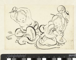 Due donne che si pettinano da attributed to Katsushika Hokusai
