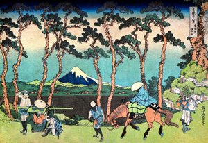 36 vedute del Monte Fuji, Giappone: Hodogaya sulla strada di Tokaido da Katsushika Hokusai