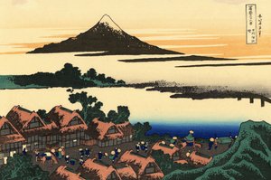 36 vedute del Monte Fuji, Giappone: alba a Isawa nella provincia di Kai da Katsushika Hokusai