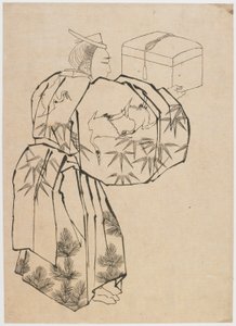 Un messaggero di corte, fine XVIII-inizio XIX secolo da Katsushika Hokusai