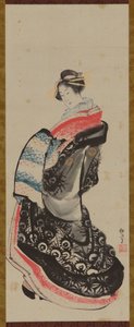 Una Cortigiana in Piedi da Katsushika Hokusai