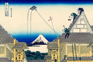 Uno schizzo del negozio Mitsui a Suruga in Edo da Katsushika Hokusai