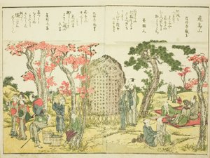 Collina di Asuka (Asukayama), dal vol. 1 del libro illustrato "Belle vedute della capitale orientale a colpo d