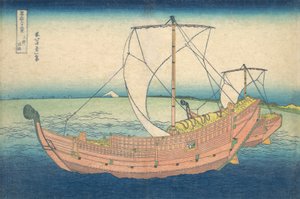In mare al largo di Kazusa, dalla serie Trentasei vedute del Monte Fuji, ca. 1830-32 da Katsushika Hokusai