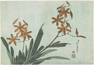Gigli di mora, c. 1832 da Katsushika Hokusai