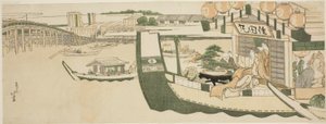 Feste in barca sul fiume Sumida da Katsushika Hokusai
