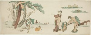 Ragazzo che fa volare un aquilone da Katsushika Hokusai