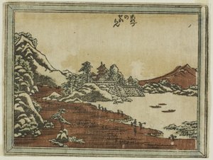 Tempo Sereno ad Awazu (Awazu no seiran), dalla serie Otto Vedute di Omi in Stile Incisione (Doban Omi hakkei) da Katsushika Hokusai