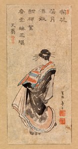 Cortigiana in parata, c.1816 da Katsushika Hokusai