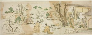 Evento cortese modellato sul Raduno di Lanting da Katsushika Hokusai