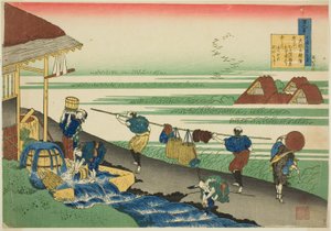 Dainagon Tsunenobu dalla serie Cento poesie spiegate dalla nutrice (Hyakunin isshu uba ga etoki) da Katsushika Hokusai