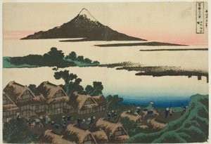 Alba a Isawa nella provincia di Kai (Koshu Isawa no akatsuki), dalla serie "Trentasei vedute del Monte Fuji (Fugaku sanjurokkei)" da Katsushika Hokusai