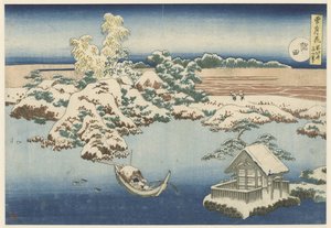 Il fiume Sumida nella neve da Katsushika Hokusai