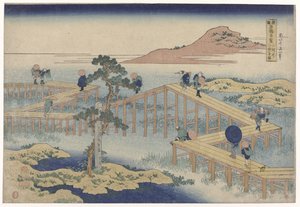 Il ponte a zigzag nella provincia di Mikawa da Katsushika Hokusai