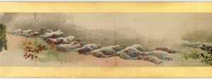 (dettaglio) di un Rotolo con Immagini Varie, Periodo Edo, 1839