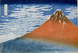Vento fine, mattina chiara (Gaifu Kaisei) (stampa xilografica a colori) da Katsushika Hokusai