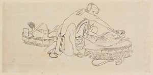 Venditore di pesce da Katsushika Hokusai