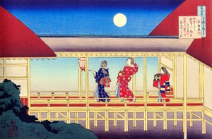 Dalla serie Cento poesie di cento poeti: Akazome Emon, c1830 da Katsushika Hokusai