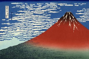 Fuji, montagne in tempo sereno, da "36 vedute del Monte Fuji" da Katsushika Hokusai