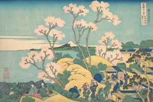 Fuji da Gotenyama sulla Tokaido a Shinagawa da Katsushika Hokusai