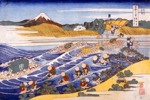 Fuji dal guado di Kanaya, c. 1833
