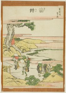 Fukoroi, dalla serie "Le Cinquantatré Stazioni del Tokaido (Tokaido gojusan tsugi)" da Katsushika Hokusai