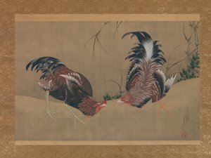Galli da combattimento da Katsushika Hokusai