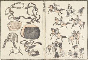 Cavalieri e finimenti, 1817 da Katsushika Hokusai