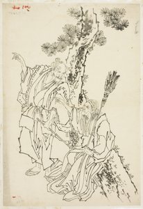 Jo e Uba; Tema di Takasago, ca. 1815-49 da Katsushika Hokusai