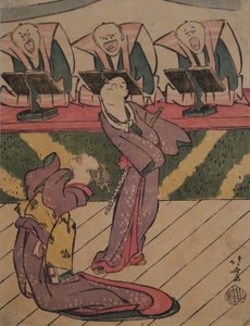 Palcoscenico del Kabuki, 1811-13 circa (stampa) da Katsushika Hokusai