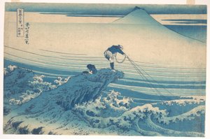 Kajikazawa nella provincia di Kai (Kōshū Kajikazawa), dalla serie “Le trentasei vedute del Monte Fuji” (Fugaku sanjūrokkei) da Katsushika Hokusai