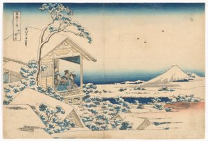 Koishikawa in una Mattina Nevosa, dalla serie Trentasei Vedute del Monte Fuji da Katsushika Hokusai