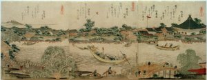 Sala del culto del Tempio di Komagata da Katsushika Hokusai