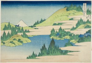 Lago Hakone nella provincia di Sagami (Soshu Hakone Kosui), dalla serie "Trentasei vedute del Monte Fuji (Fugaku sanjurokkei)"