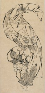 Ballerino maschio, Manzai, fine XVIII-inizio XIX secolo da Katsushika Hokusai