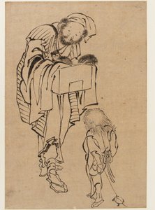 Uomo e ragazzo, Periodo Edo da Katsushika Hokusai