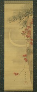 Luna, pino e acero da Katsushika Hokusai