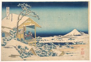 Il mattino dopo la nevicata a Koishikawa, a Edo (Koishikawa yuki no ashita), dalla serie “Le trentasei vedute del Monte Fuji” (Fugaku sanjūrokkei)