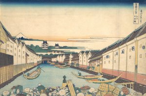 Nihonbashi a Edo, dalla serie Trentasei vedute del Monte Fuji da Katsushika Hokusai