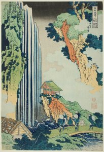 Cascate di Ono sulla strada Kisokaidō, dalla serie Tour delle cascate in varie province (Shokoku taki meguri) da Katsushika Hokusai