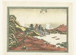 Schiarita dopo una tempesta ad Awazu da Katsushika Hokusai