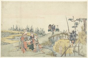 Piantare riso da Katsushika Hokusai