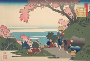 Poesia di Gon-chunagon Masafusa Oe no Masafusa, dalla serie Cento Poesie Spiegate..., 1921